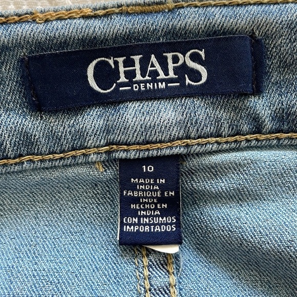 Chaps Women’s Denim Button-Front Skirt Lightwash 10 - Picture 4 of 6